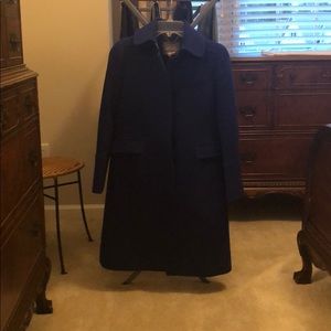 J Crew Blue wool long coat